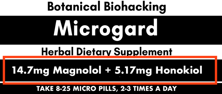 Microgard Lable with Magnolo and Honokiol Highlighted