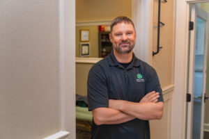 Willar Sheppy Standing in the treatment room