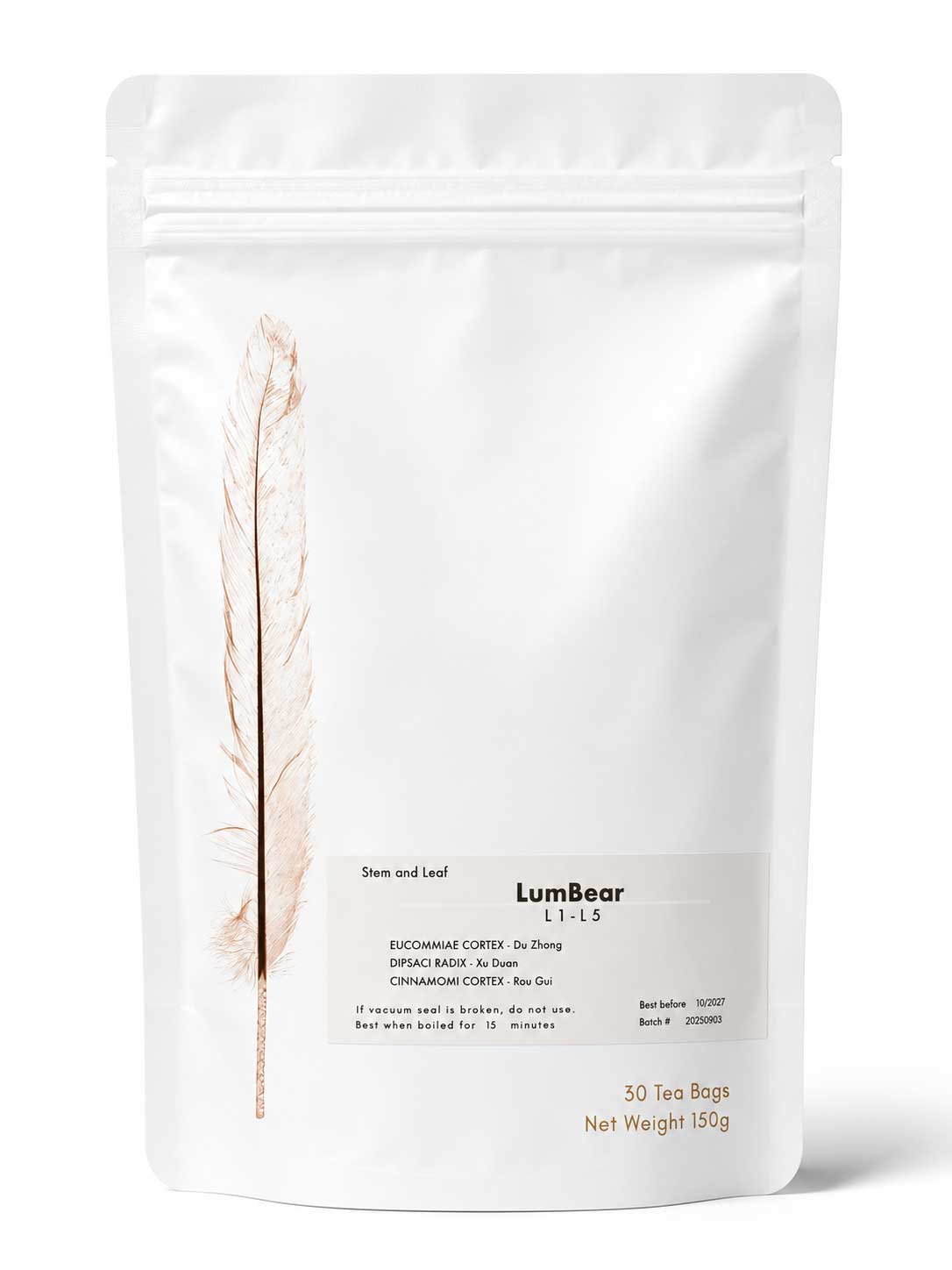LumBear herbal tea product mockup
